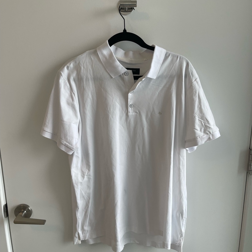 Rag & Bone White Polo Shirt